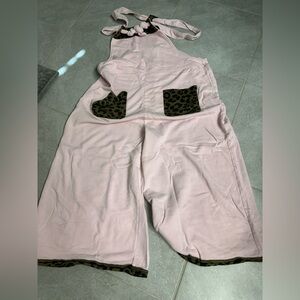 Brand New knit overalls Baby pink